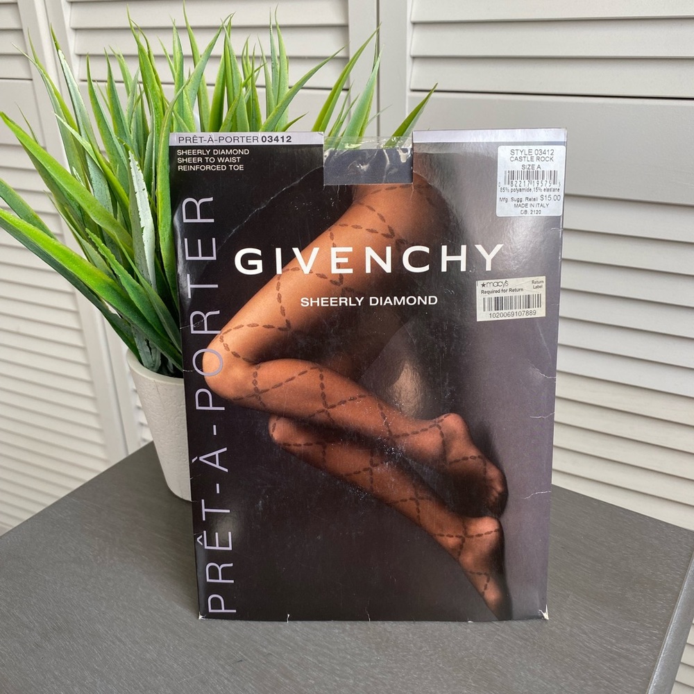 Givenchy Pret A Porter Sheerly Diamond Tights Pantyhose Hosiery
